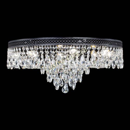 Люстра Венеция Кольцо журавлик №8 черная в Новокузнецке Гусь Хрустальный