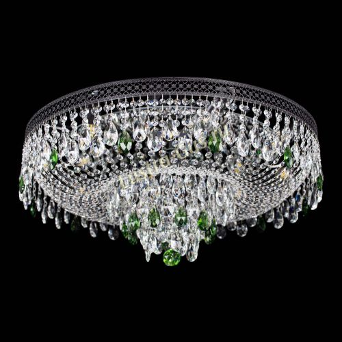 Люстра Венеция Кольцо Черная №8 зеленая в Новокузнецке Гусь Хрустальный