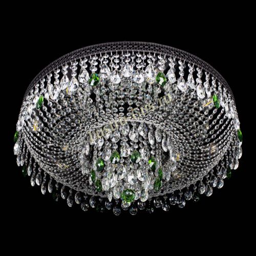 Люстра Венеция Кольцо Черная №8 зеленая в Новокузнецке Гусь Хрустальный