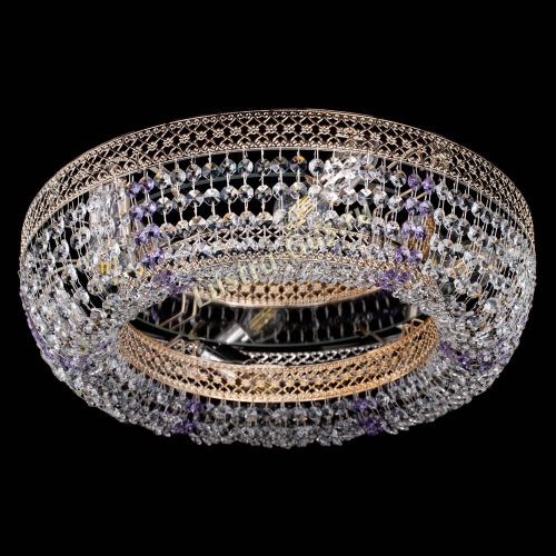 Люстра Венеция Кольцо фиолетовая в Новокузнецке Гусь Хрустальный