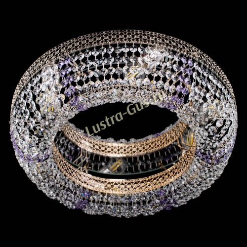 Люстра Венеция Кольцо фиолетовая в Новокузнецке Гусь Хрустальный