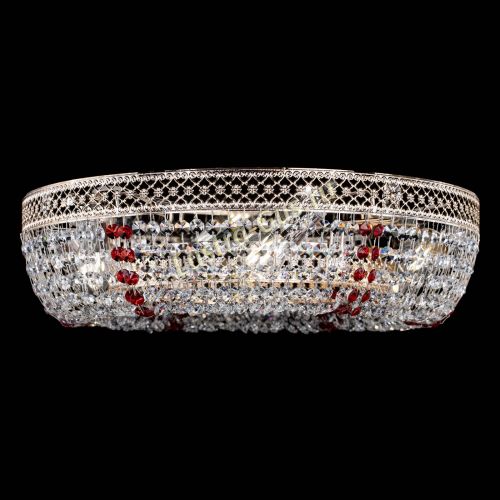 Люстра Венеция Кольцо красная в Новокузнецке Гусь Хрустальный