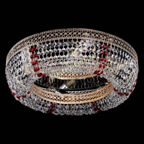 Люстра Венеция Кольцо красная в Новокузнецке Гусь Хрустальный