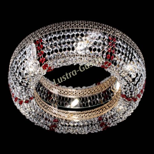 Люстра Венеция Кольцо красная в Новокузнецке Гусь Хрустальный