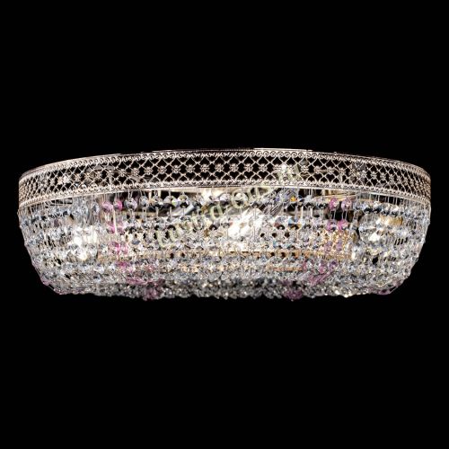 Люстра Венеция Кольцо розовая в Новокузнецке Гусь Хрустальный