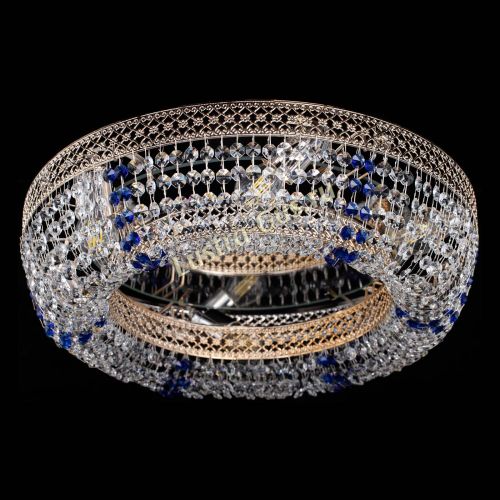 Люстра Венеция Кольцо синяя в Новокузнецке Гусь Хрустальный