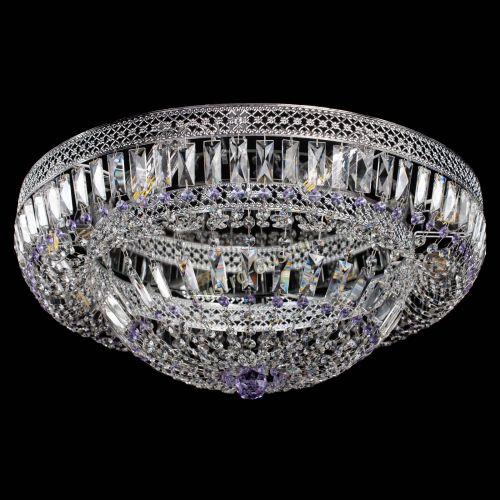 Люстра Венеция Купол пластинка 600 Фиолетовая в Новокузнецке Гусь Хрустальный