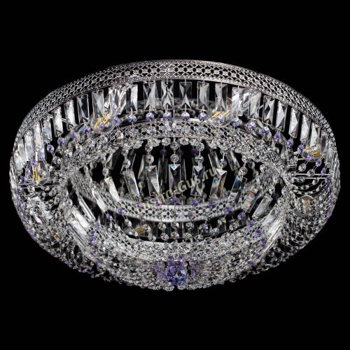 Люстра Венеция Купол пластинка 600 Фиолетовая в Новокузнецке Гусь Хрустальный