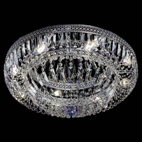 Люстра Венеция Купол пластинка 600 Фиолетовая в Новокузнецке Гусь Хрустальный