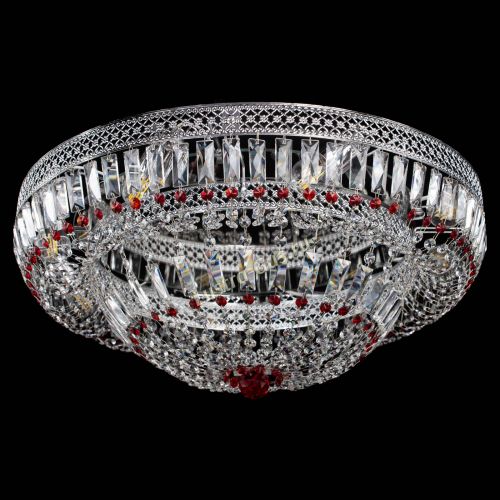 Люстра Венеция Купол пластинка 600 Красная в Новокузнецке Гусь Хрустальный