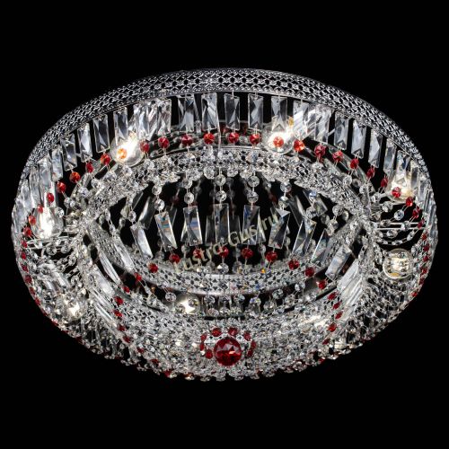 Люстра Венеция Купол пластинка 600 Красная в Новокузнецке Гусь Хрустальный