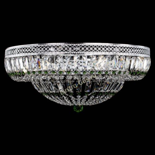 Люстра Венеция Купол пластинка 600 Зеленая в Новокузнецке Гусь Хрустальный