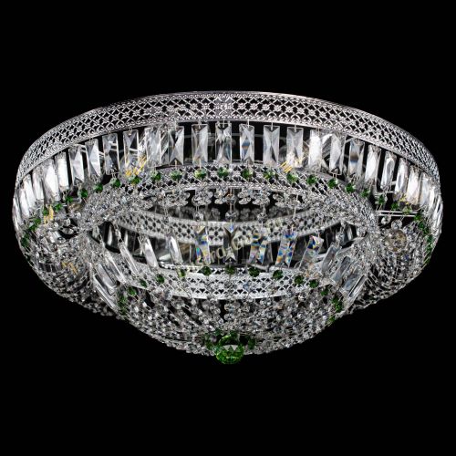 Люстра Венеция Купол пластинка 600 Зеленая в Новокузнецке Гусь Хрустальный