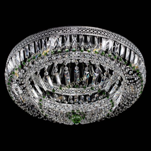 Люстра Венеция Купол пластинка 600 Зеленая в Новокузнецке Гусь Хрустальный