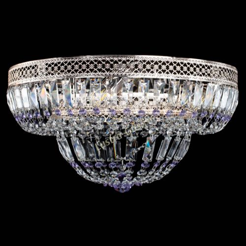 Люстра Венеция Купол пластинка Фиолетовая в Новокузнецке Гусь Хрустальный