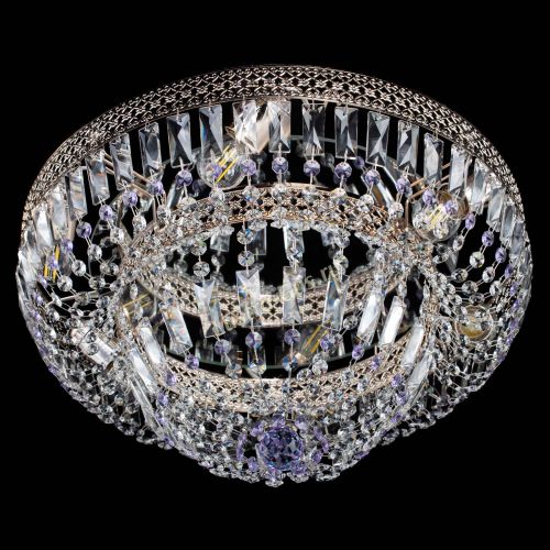 Люстра Венеция Купол пластинка Фиолетовая в Новокузнецке Гусь Хрустальный