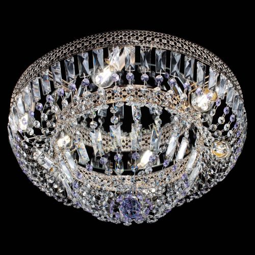 Люстра Венеция Купол пластинка Фиолетовая в Новокузнецке Гусь Хрустальный