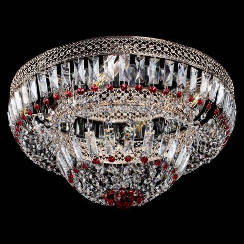 Люстра Венеция Купол пластинка Красная в Новокузнецке Гусь Хрустальный