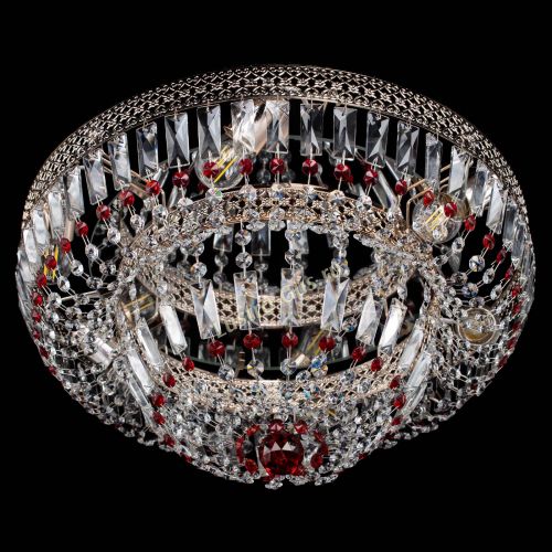 Люстра Венеция Купол пластинка Красная в Новокузнецке Гусь Хрустальный