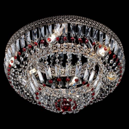 Люстра Венеция Купол пластинка Красная в Новокузнецке Гусь Хрустальный