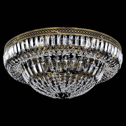 Люстра Венеция Купол пластинка под бронзу Черная в Новокузнецке Гусь Хрустальный