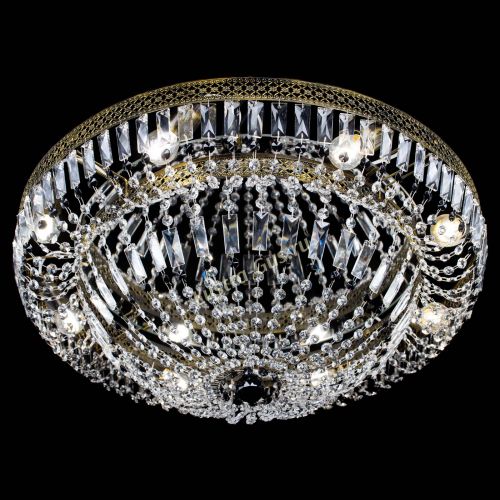 Люстра Венеция Купол пластинка под бронзу Черная в Новокузнецке Гусь Хрустальный