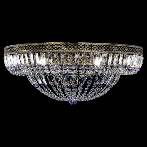 Люстра Венеция Купол пластинка под бронзу Фиолетовая в Новокузнецке Гусь Хрустальный