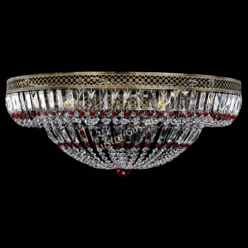 Люстра Венеция Купол пластинка под бронзу Красная в Новокузнецке Гусь Хрустальный