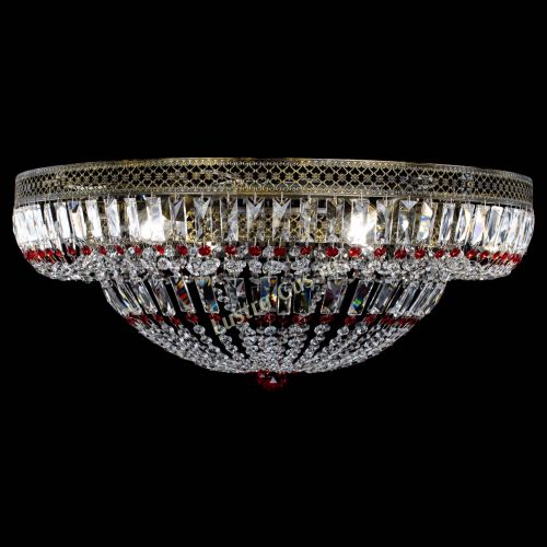 Люстра Венеция Купол пластинка под бронзу Красная в Новокузнецке Гусь Хрустальный