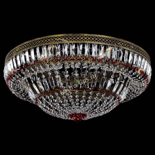 Люстра Венеция Купол пластинка под бронзу Красная в Новокузнецке Гусь Хрустальный