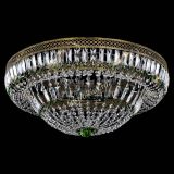 Люстра Венеция Купол пластинка под бронзу Зеленая в Новокузнецке