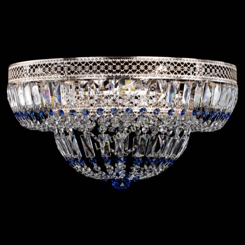 Люстра Венеция Купол пластинка Синяя в Новокузнецке Гусь Хрустальный