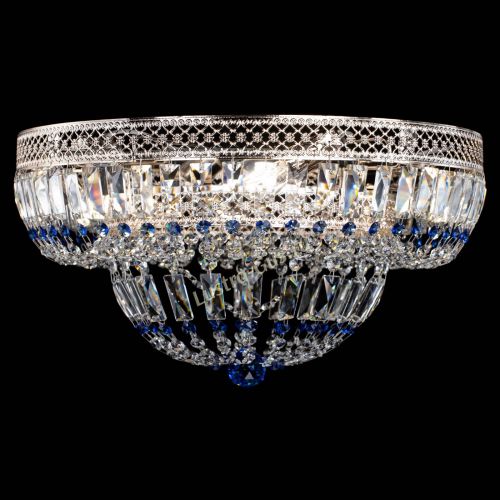 Люстра Венеция Купол пластинка Синяя в Новокузнецке Гусь Хрустальный