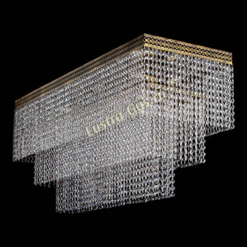 Люстра Прямоугольник Венеция №8 под бронзу в Новокузнецке Гусь Хрустальный