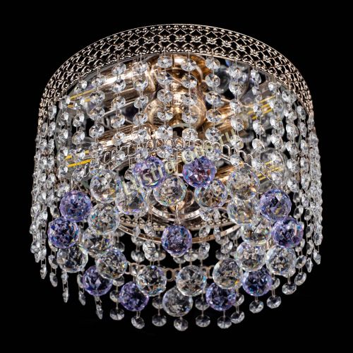 Люстра Венеция шар №2 фиолетовая в Новокузнецке Гусь Хрустальный