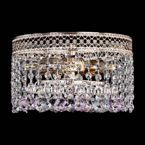 Люстра Венеция шар №2 розовая в Новокузнецке Гусь Хрустальный