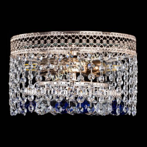 Люстра Венеция шар №2 синяя в Новокузнецке Гусь Хрустальный