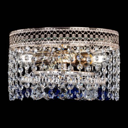 Люстра Венеция шар №2 синяя в Новокузнецке Гусь Хрустальный