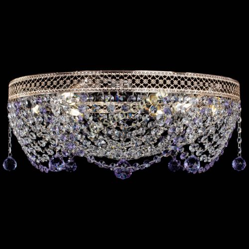 Люстра Венеция Жасмин фиолетовая в Новокузнецке Гусь Хрустальный