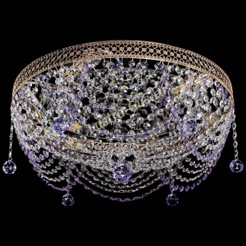 Люстра Венеция Жасмин фиолетовая в Новокузнецке Гусь Хрустальный