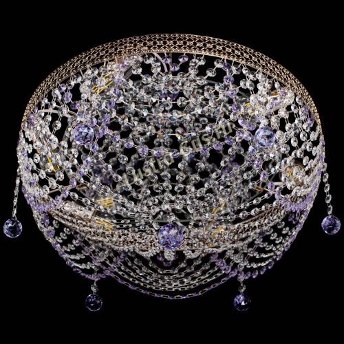 Люстра Венеция Жасмин фиолетовая в Новокузнецке Гусь Хрустальный