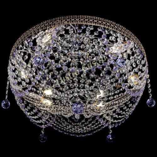 Люстра Венеция Жасмин фиолетовая в Новокузнецке Гусь Хрустальный