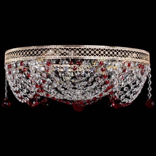 Люстра Венеция Жасмин красная в Новокузнецке Гусь Хрустальный