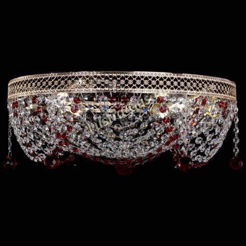 Люстра Венеция Жасмин красная в Новокузнецке Гусь Хрустальный