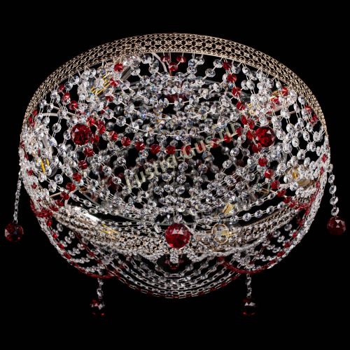 Люстра Венеция Жасмин красная в Новокузнецке Гусь Хрустальный