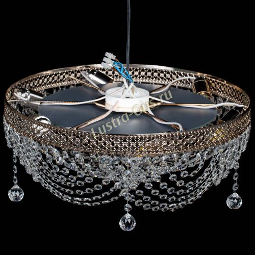 Люстра Венеция Жасмин розовая в Новокузнецке Гусь Хрустальный