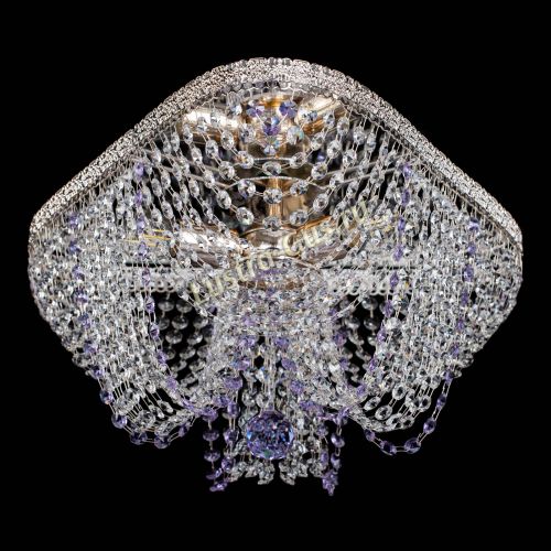 Люстра Верона Токката №5 фиолетовая в Новокузнецке Гусь Хрустальный