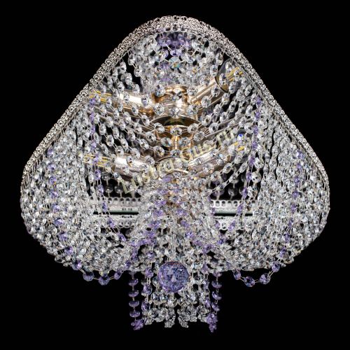 Люстра Верона Токката №5 фиолетовая в Новокузнецке Гусь Хрустальный