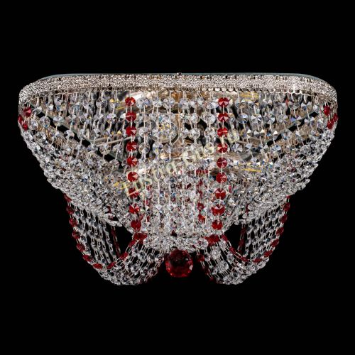 Люстра Верона Токката №5 красная в Новокузнецке Гусь Хрустальный