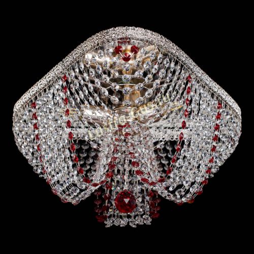 Люстра Верона Токката №5 красная в Новокузнецке Гусь Хрустальный
